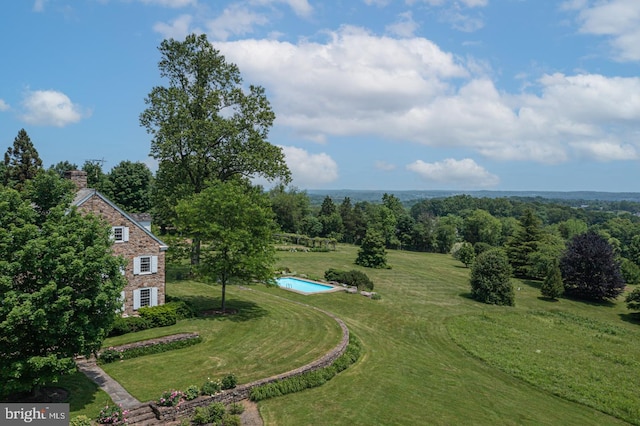 bird's eye view featuring a rural view