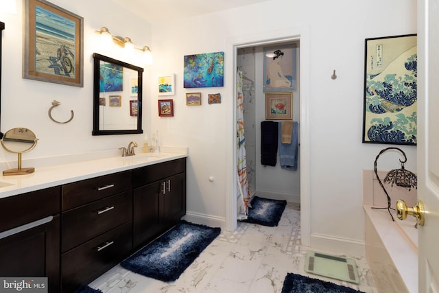 bathroom with vanity