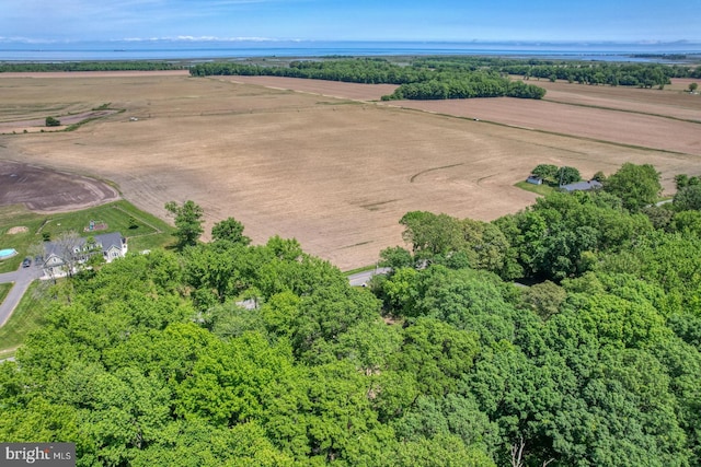 aerial view with a rural view