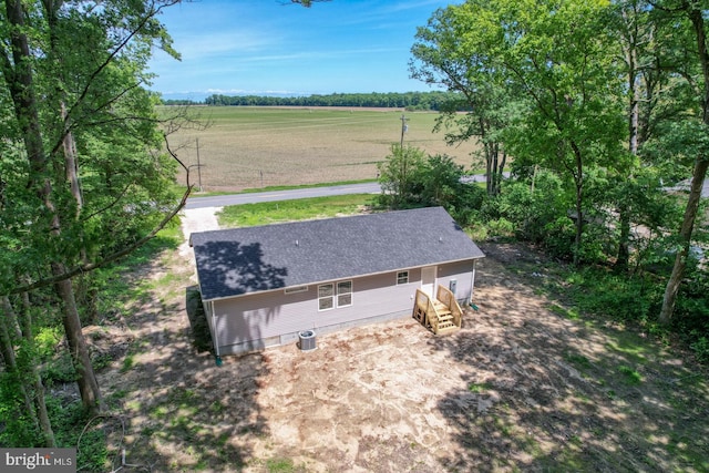 bird's eye view featuring a rural view