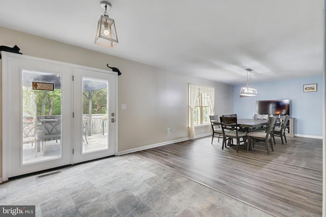 dining room featuring hardwood / wood-style floors