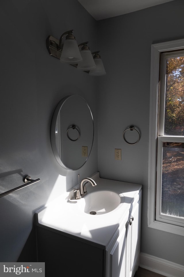 bathroom with vanity