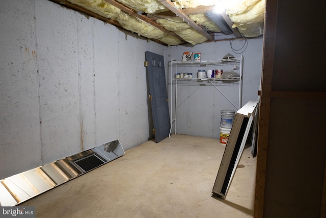 view of basement