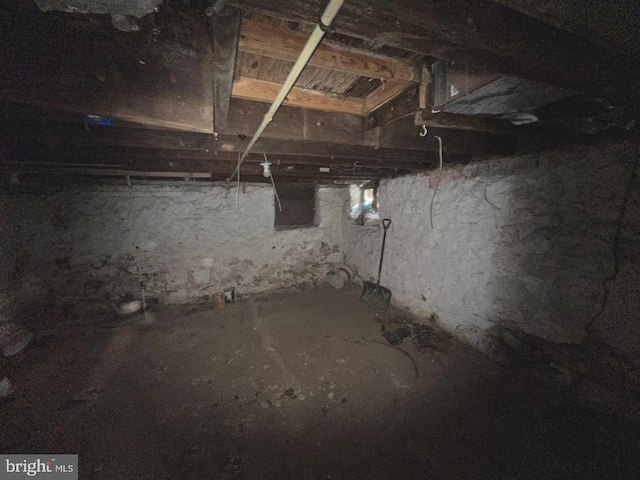 view of basement