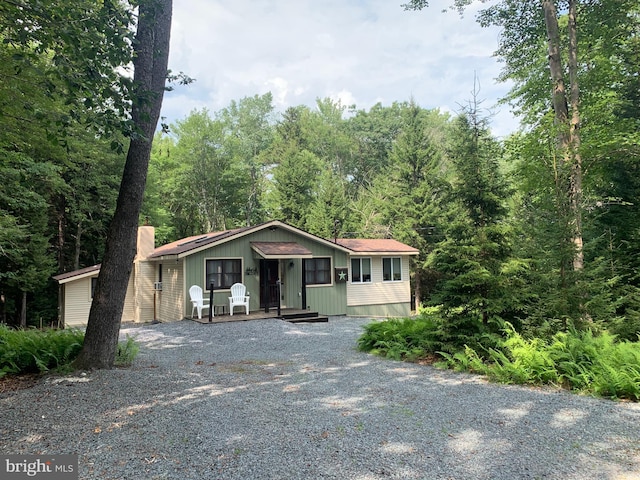 314 Selig Rd, Pocono Lake, PA 18347 - view of front facade featuring gravel driveway