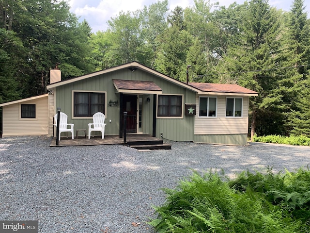 314 Selig Rd, Pocono Lake, PA 18347 - view of front of home featuring a chimney