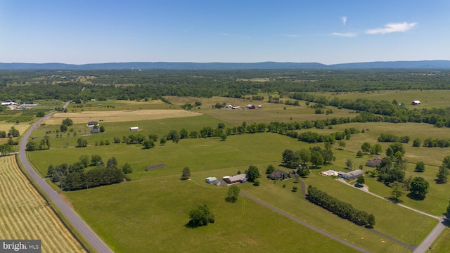 bird's eye view featuring a rural view