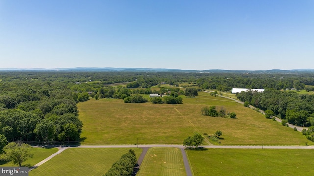 drone / aerial view with a rural view