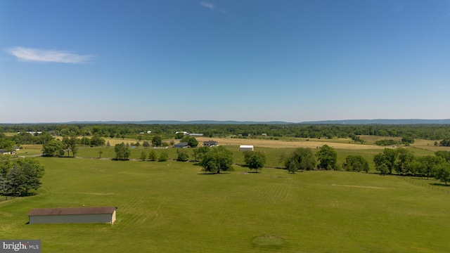 bird's eye view with a rural view