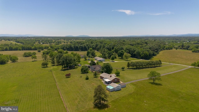 bird's eye view featuring a rural view