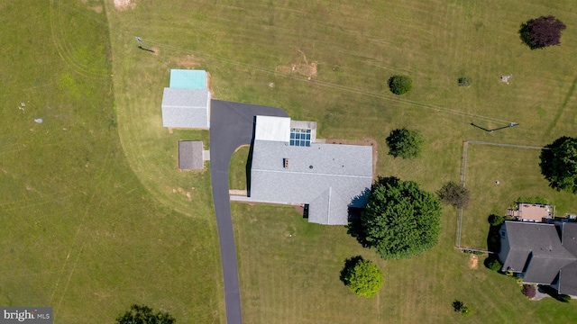 aerial view featuring a rural view