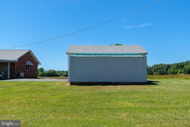 view of home's exterior featuring a lawn