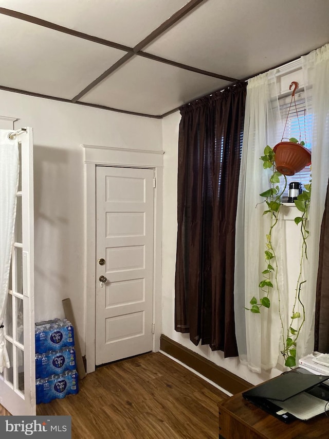 entryway featuring dark hardwood / wood-style flooring