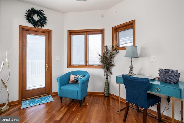 interior space featuring hardwood / wood-style flooring