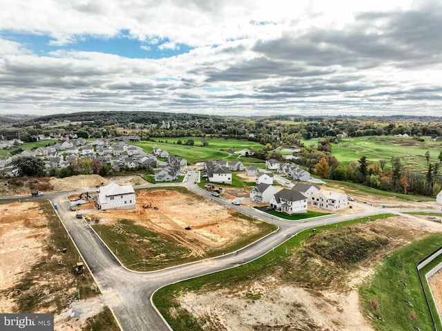 drone / aerial view with a residential view