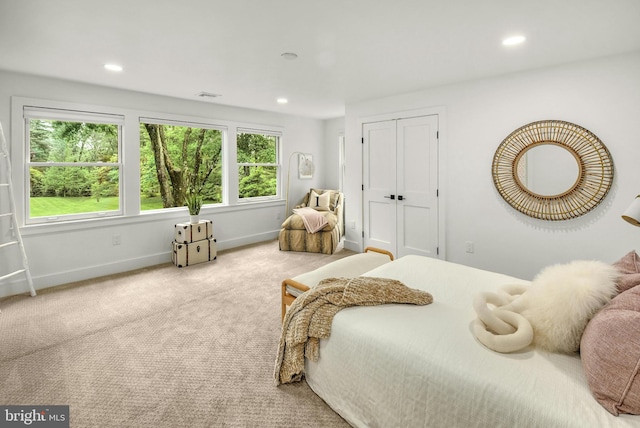 view of carpeted bedroom