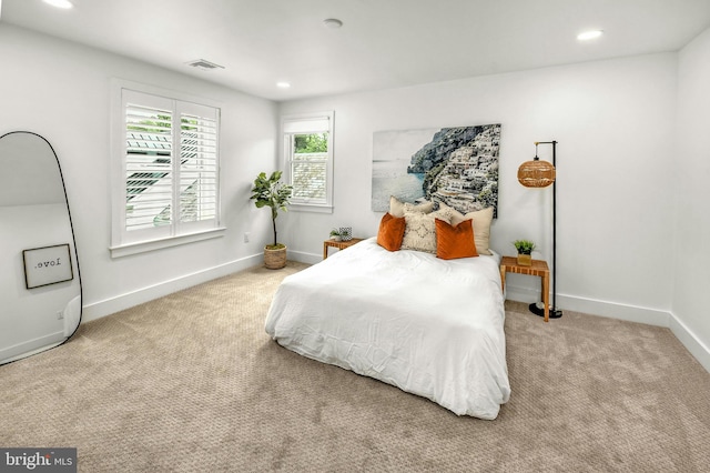 view of carpeted bedroom