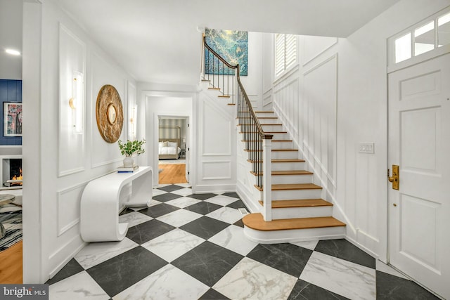 view of tiled entrance foyer