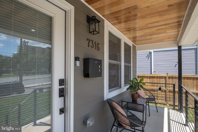 balcony with a porch