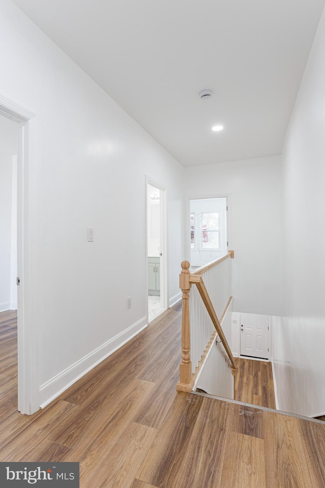 hall featuring hardwood / wood-style flooring