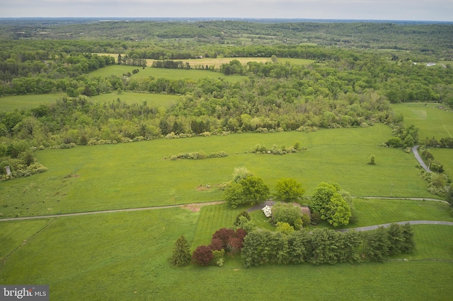 drone / aerial view featuring a rural view