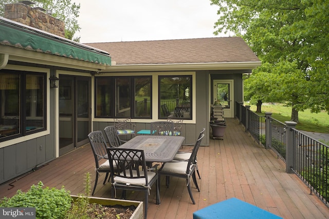 view of wooden terrace