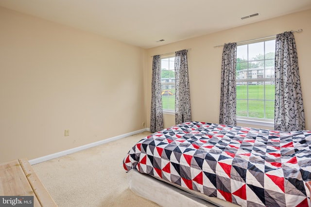 view of carpeted bedroom