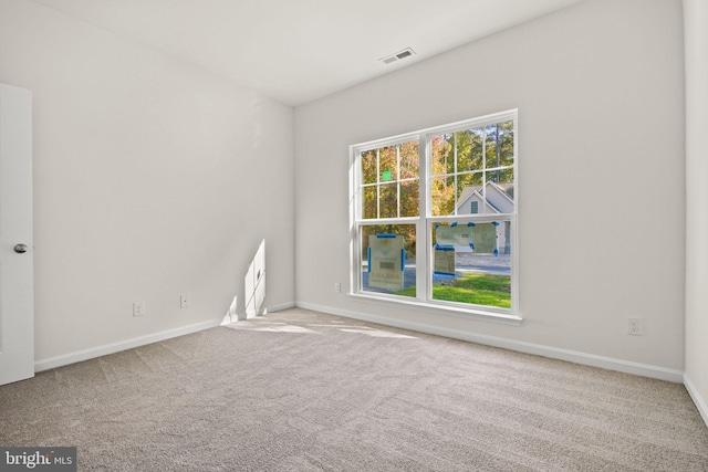 view of carpeted spare room