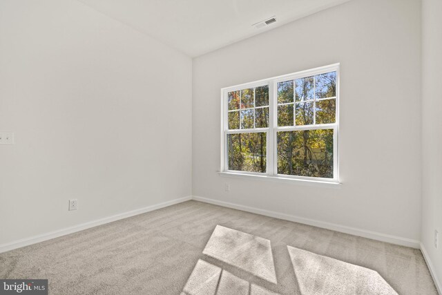 view of carpeted spare room