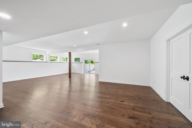 interior space featuring dark hardwood / wood-style flooring