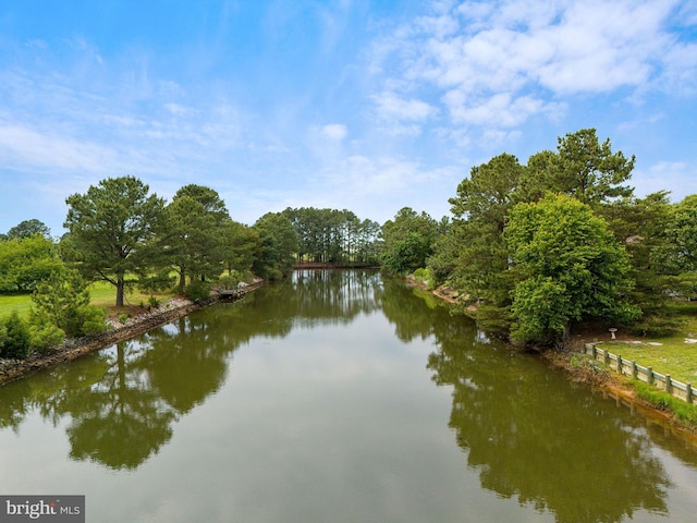 view of property view of water