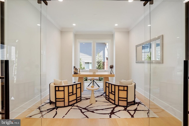 7013 Raleigh Rd, Annandale, VA 22003 - office featuring ceiling fan, a wealth of natural light, and ornamental molding