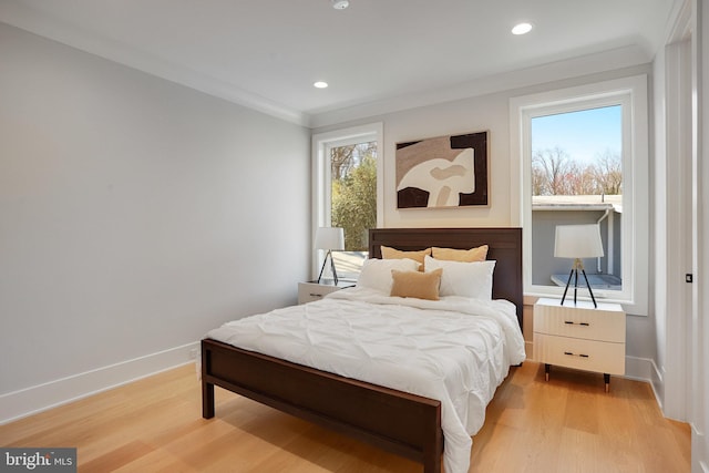 7013 Raleigh Rd, Annandale, VA 22003 - bedroom with light wood-type flooring, baseboards, and recessed lighting