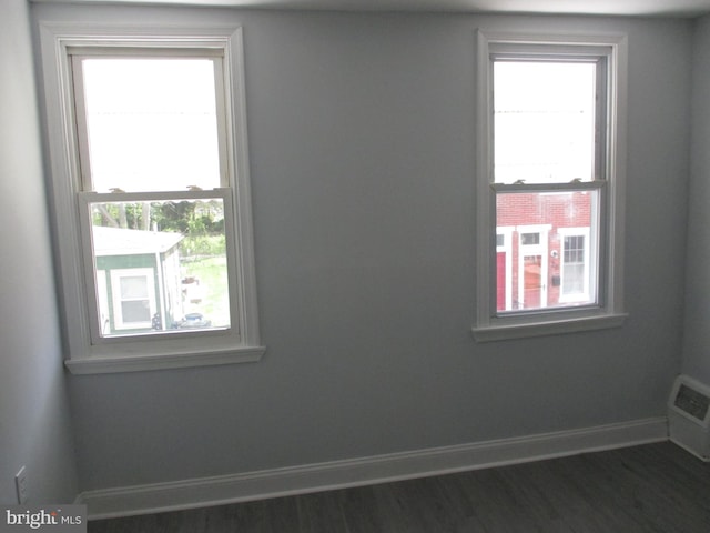 interior space with hardwood / wood-style floors