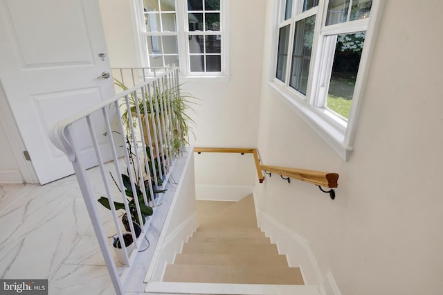 view of stairs