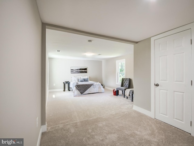 view of carpeted bedroom