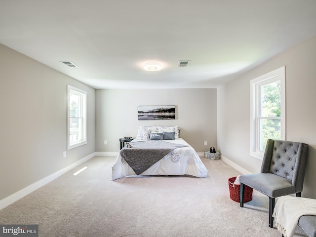 view of carpeted bedroom