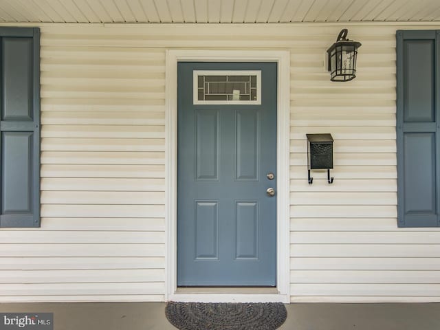 view of doorway to property