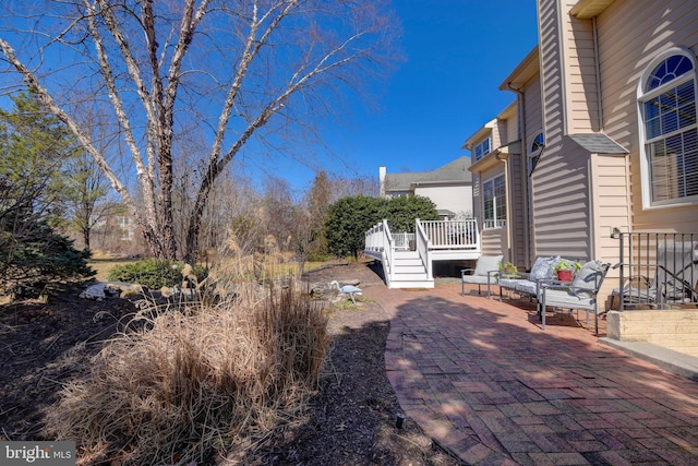 view of patio / terrace with a wooden deck