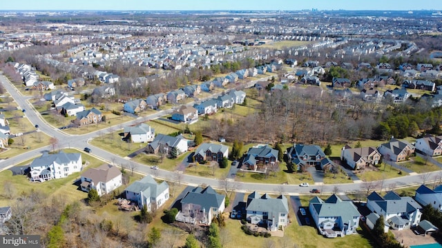 bird's eye view with a residential view