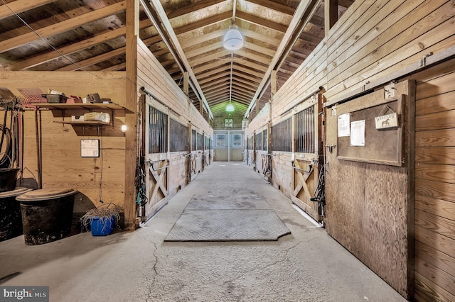 view of horse barn