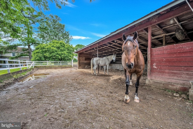 view of horse barn