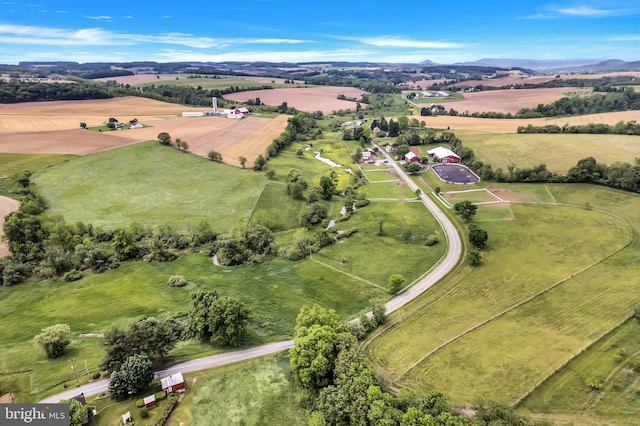 bird's eye view featuring a rural view