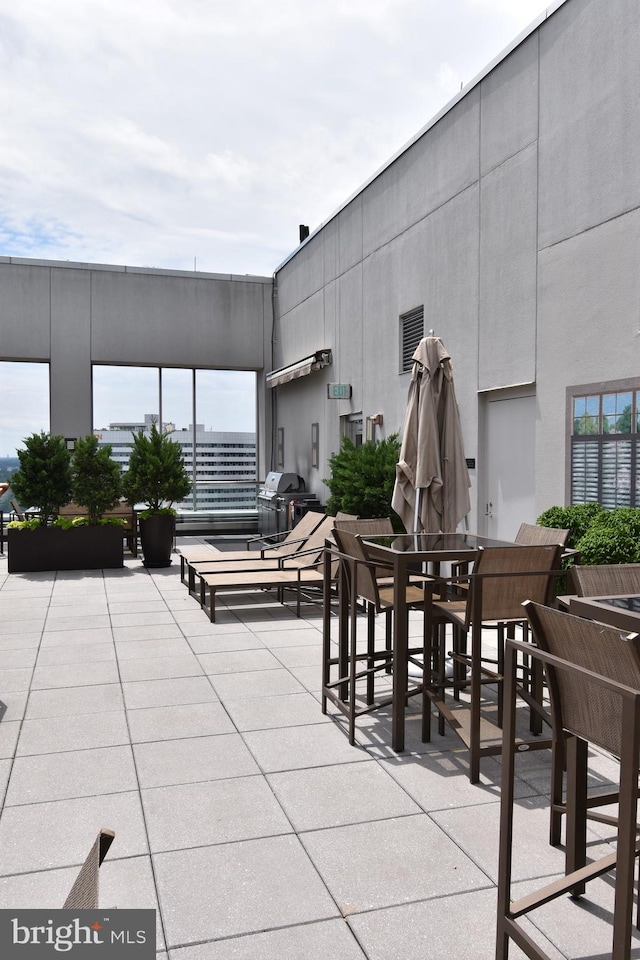 view of patio with area for grilling