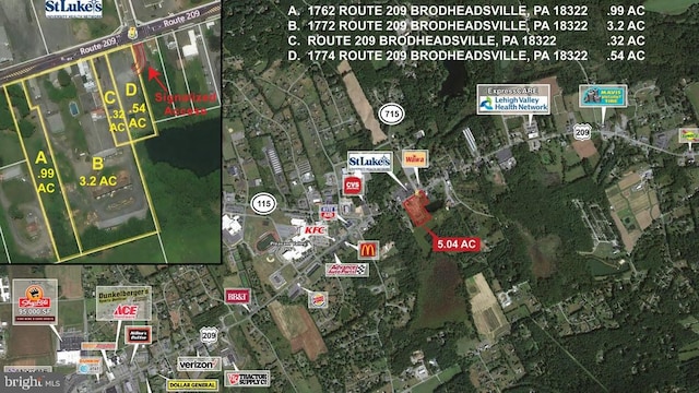 1762 Rte 209, Brodheadsville PA, 18322 land for sale