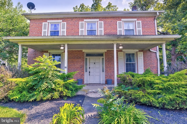 view of front of home featuring covered porch