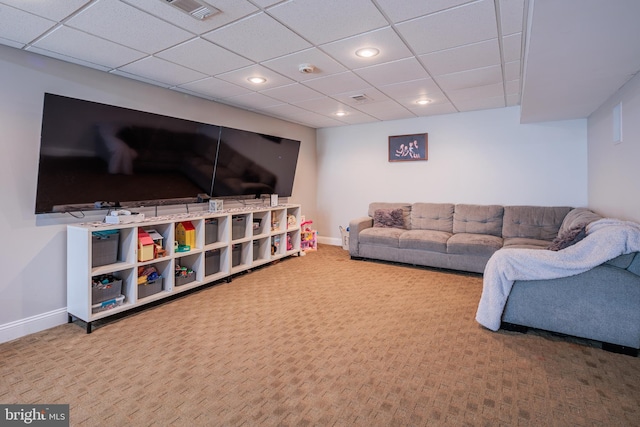 view of carpeted living room