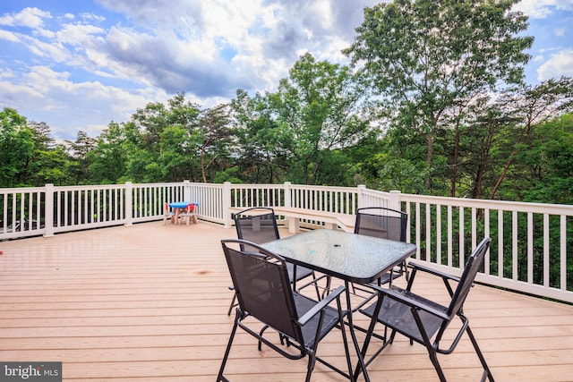 view of wooden deck