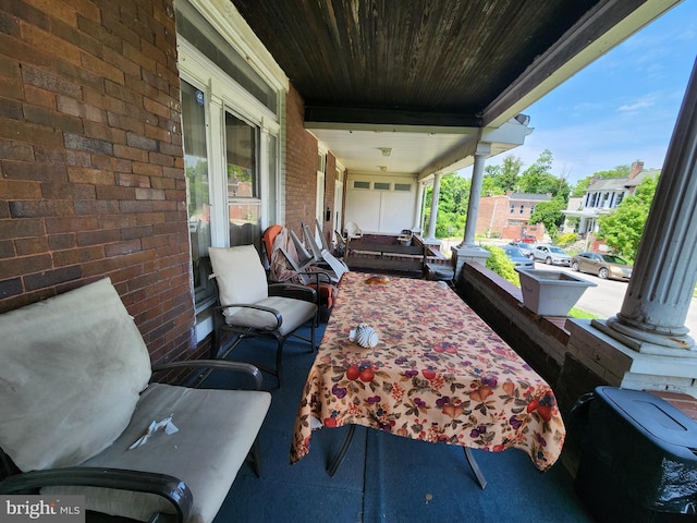 view of patio / terrace with covered porch