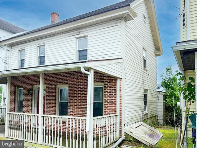 exterior space featuring a porch